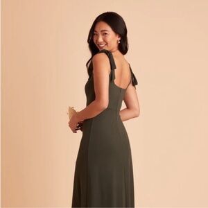 Crepe Olive Birdy Grey Alex Bridesmaid Dress Large